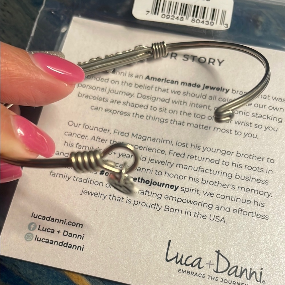 Luca + Danni Silver Bangle with Colorful Accents Wild & Free - Picture 3 of 4